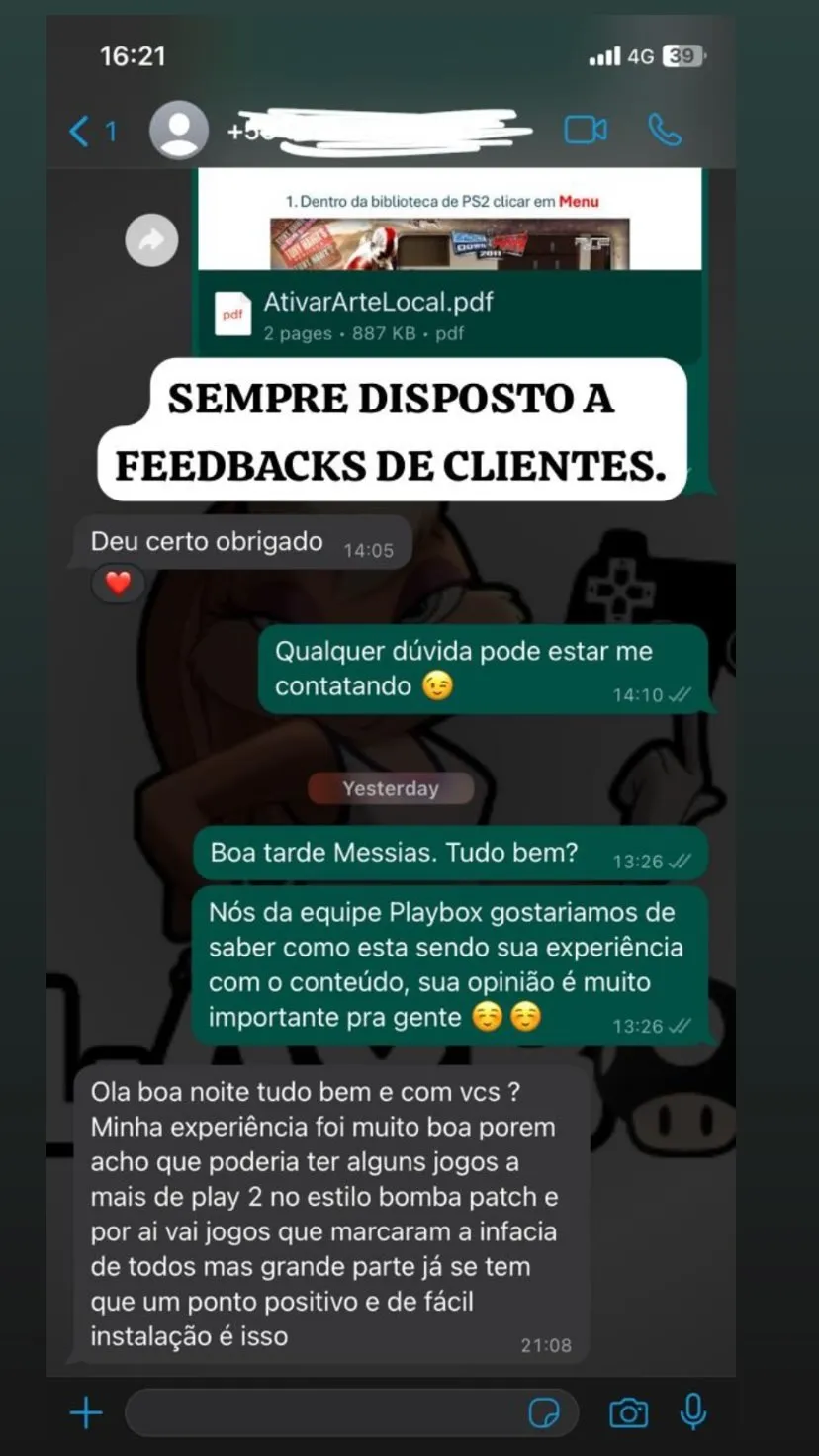 Testemunho de clientes | Playbox